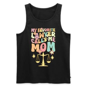 Avocate Maman Étudiante en droit - Débardeur bio Premium Homme - noir - Devant - Michal (187cm)
