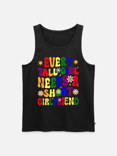 Lesbian Girls LGBTQ - Men's Premium Organic Tank Top - black