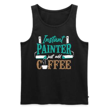 House Painter Decorator Coffee - Men's Premium Organic Tank Top - black - Front - Michal (187cm)