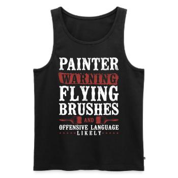 House Painter Decorator Painter - Männer Premium Bio Tank Top - Schwarz - Vorne - AI Model Male 178 light (178cm)