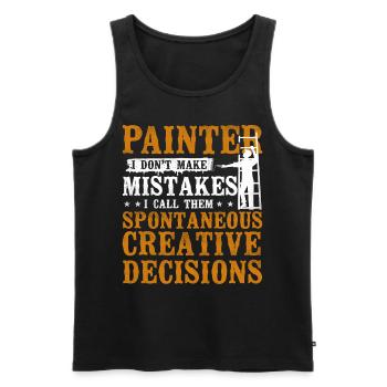 House Painter Decorator Painter I - Männer Premium Bio Tank Top - Schwarz - Vorne - AI Model Male 178 light (178cm)