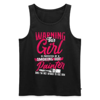 House Painter Decorator Girlfriend - Men's Premium Organic Tank Top - black - Front - AI Model Male 178 light (178cm)