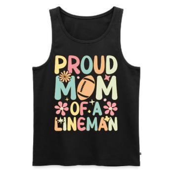 Groovy Football Lineman Mom - Men's Premium Organic Tank Top - black - Front - Michal (187cm)