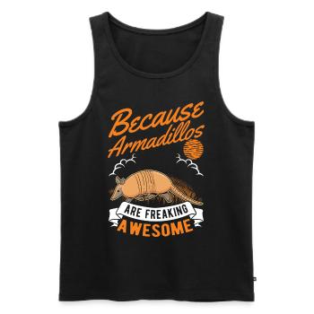Because Armadillos are freaking awesome armadillo - Men's Premium Organic Tank Top - black - Front - AI Model Male 178 light (178cm)