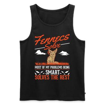 Fennec Gift Desert Fox Fennec - Men's Premium Organic Tank Top - black - Front - Michal (187cm)