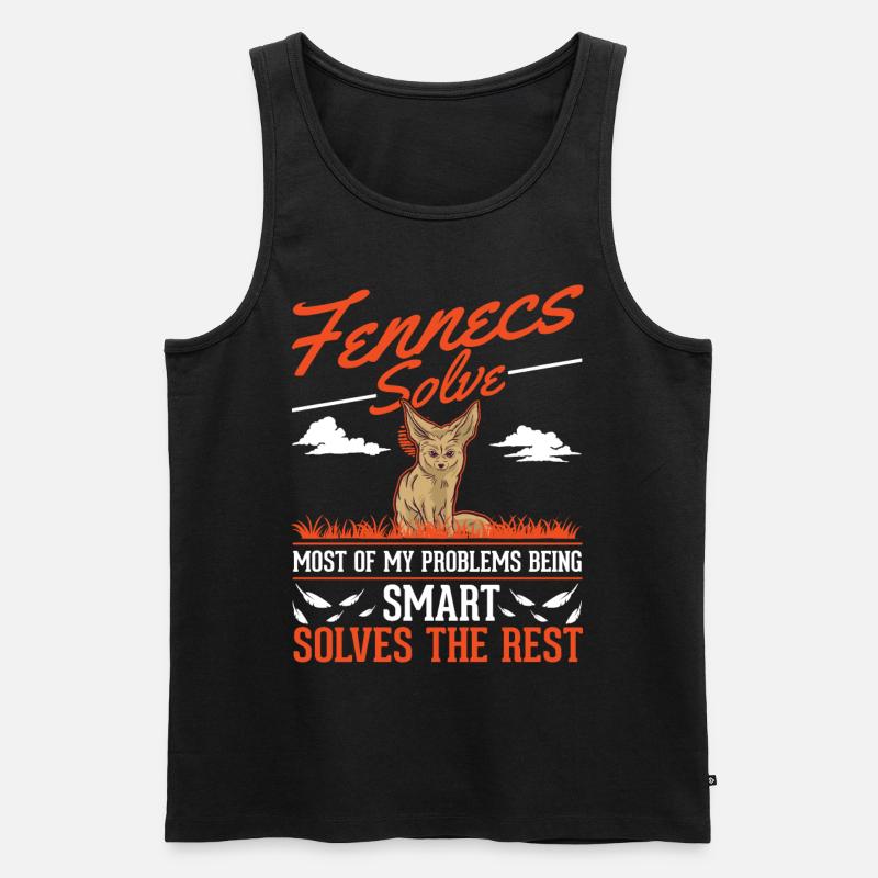 Fennek Geschenk Wüstenfuchs Fennec - Männer Premium Bio Tank Top - Schwarz