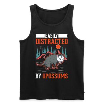 Facilement distrait par les opossums Possum Beutelratte - Débardeur bio Premium Homme - noir - Devant - Michal (187cm)
