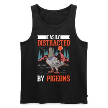 Taube Taubenzüchter Stadttaube Brieftaube - Männer Premium Bio Tank Top - Schwarz - Vorne - Michal (187cm)