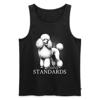I Have Standards - Männer Premium Bio Tank Top - Schwarz - Vorne - Michal (187cm)