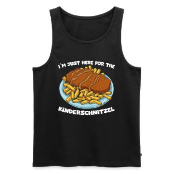 I'm Just Here For The Kinderschnitzel - Männer Premium Bio Tank Top - Schwarz - Vorne - Michal (187cm)