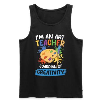 I'm An Art Teacher Guardian Of Creativity - Männer Premium Bio Tank Top - Schwarz - Vorne - Michal (187cm)