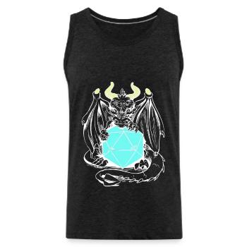 Drachen Kreatur Fabelwesen Märchen Märchenfigur - Männer Premium Bio Tank Top - Anthrazit - Vorne - Alexander (188cm)