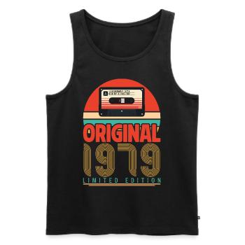 Vintage 1979 Birthday Gift. Retro 1979. - Men's Premium Organic Tank Top - black - Front - Michal (187cm)