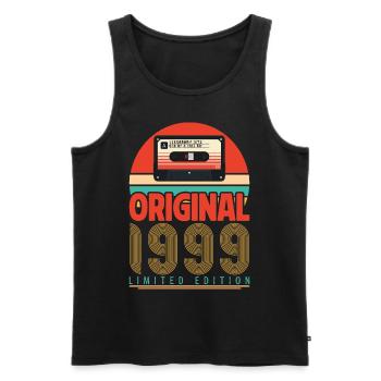 Vintage 1999 Birthday Gift. Retro 1999. - Men's Premium Organic Tank Top - black - Front - Michal (187cm)