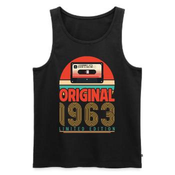 Vintage 1963 Geburtstagsgeschenk. Retro 1963. - Männer Premium Bio Tank Top - Schwarz - Vorne - Michal (187cm)