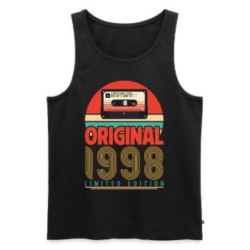 Vintage 1998 Geburtstagsgeschenk. Retro 1998. - Männer Premium Bio Tank Top - Schwarz - Vorne - Michal (187cm)