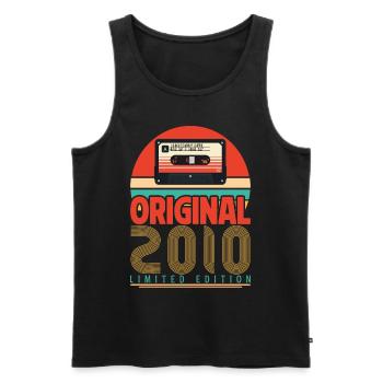 Vintage 2010 Geburtstagsgeschenk. Retro 2010. - Männer Premium Bio Tank Top - Schwarz - Vorne - AI Model Male 178 light (178cm)