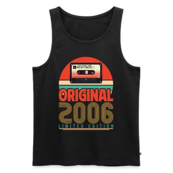 Vintage 2006 Geburtstagsgeschenk. Retro 2006. - Männer Premium Bio Tank Top - Schwarz - Vorne - Michal (187cm)