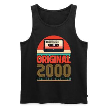 Vintage 2000 Geburtstagsgeschenk. Retro 2000. - Männer Premium Bio Tank Top - Schwarz - Vorne - Michal (187cm)