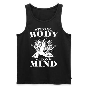 Yoga Mindfulness Meditation Physical Health Fitnes - Männer Premium Bio Tank Top - Schwarz - Vorne - AI Model Male 178 light (178cm)