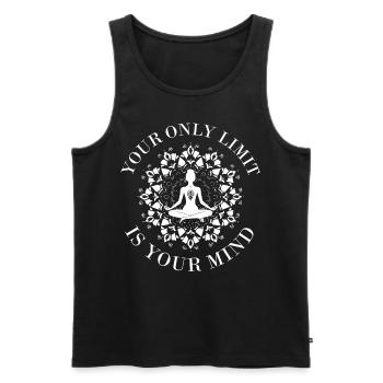 Pilates Exercise Yoga Zen Meditation Health Fitnes - Männer Premium Bio Tank Top - Schwarz - Vorne - AI Model Male 178 light (178cm)