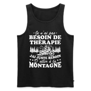 J'ai juste besoin d'aller à la Montagne Humour - Débardeur bio Premium Homme - noir - Devant - Michal (187cm)