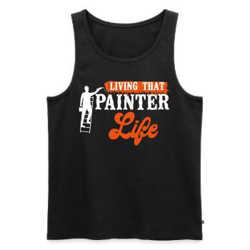 House Painter Decorator Living - Men's Premium Organic Tank Top - black - Front - Michal (187cm)