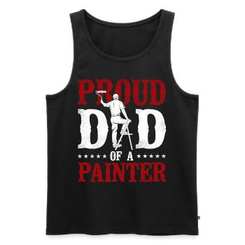 House Painter Decorator Dad Proud - Men's Premium Organic Tank Top - black - Front - AI Model Male 178 light (178cm)