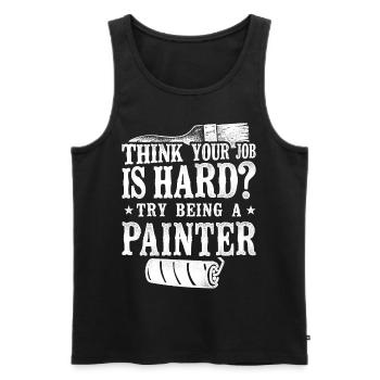 House Painter Decorator Think Your - Männer Premium Bio Tank Top - Schwarz - Vorne - Michal (187cm)