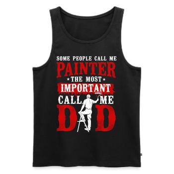 House Painter Decorator Dad Some - Men's Premium Organic Tank Top - black - Front - AI Model Male 178 light (178cm)