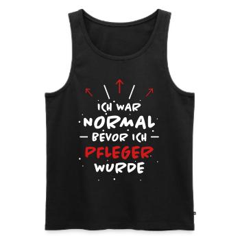 Pfleger Spruch Pflegekraft Lustig Pfleger Geschenk - Männer Premium Bio Tank Top - Schwarz - Vorne - Michal (187cm)