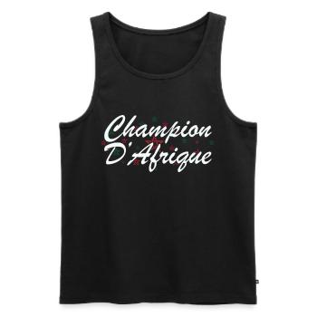 African Champion Morocco - Men's Premium Organic Tank Top - black - Front - Michal (187cm)