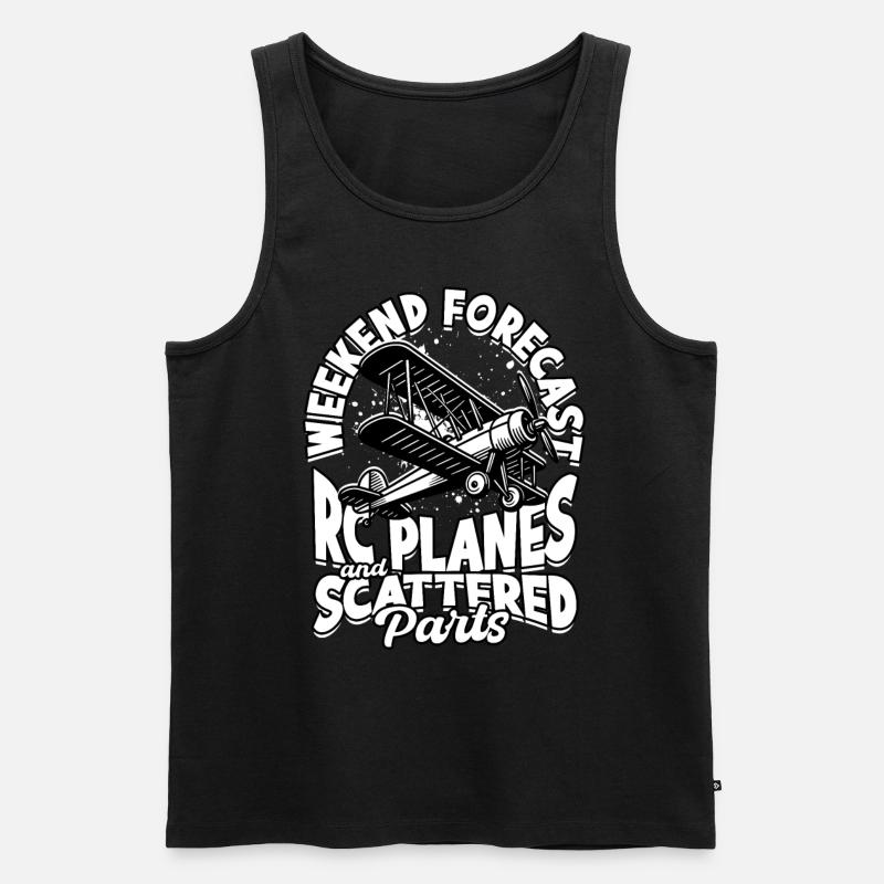 Modellflugzeug - Männer Premium Bio Tank Top - Schwarz