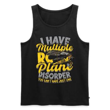 Model Airplane Model Airplane - Men's Premium Organic Tank Top - black - Front - AI Model Male 178 light (178cm)