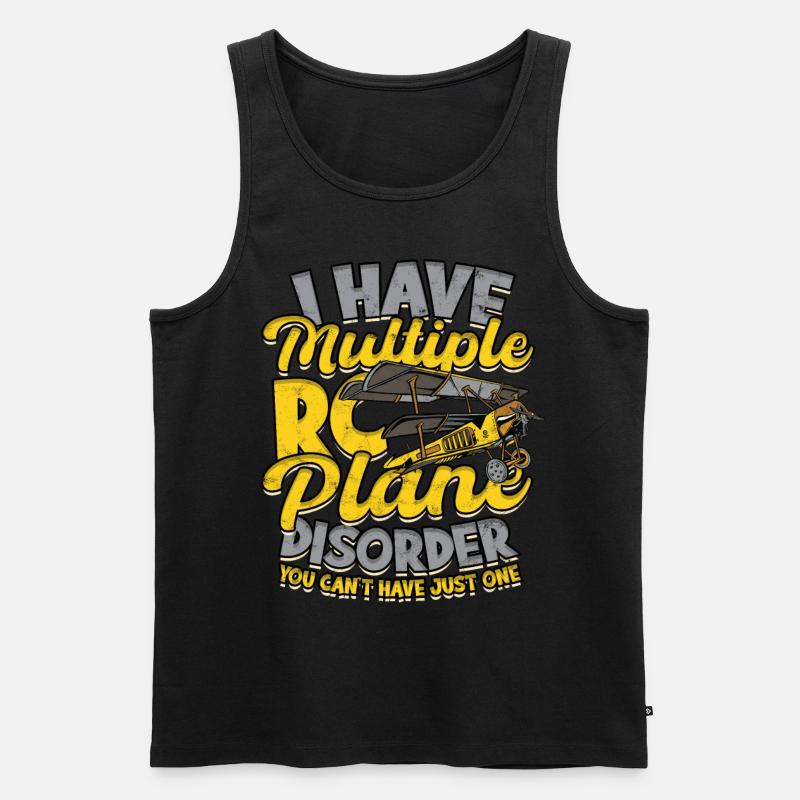 Modellflugzeug Modellflieger - Männer Premium Bio Tank Top - Schwarz