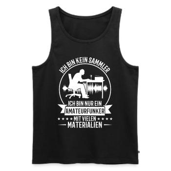 Amateurfunker ist kein Sammler Funkamateur - Männer Premium Bio Tank Top - Schwarz - Vorne - Michal (187cm)