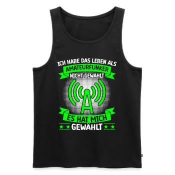 Amateurfunker Leben als Funkamateur - Männer Premium Bio Tank Top - Schwarz - Vorne - Michal (187cm)