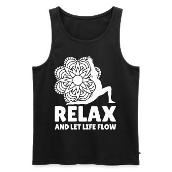 Mindfulness Zen Meditation Yoga Pilates Health Fit - Männer Premium Bio Tank Top - Schwarz - Vorne - Michal (187cm)