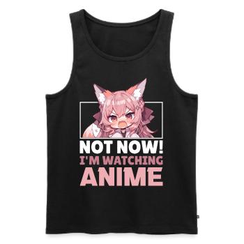 Cute Chibi Fox Anime Girl Funny Manga Otaku - Männer Premium Bio Tank Top - Schwarz - Vorne - Michal (187cm)