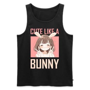Kawaii Bunny Girl Funny Japanese Anime Manga Weeb - Männer Premium Bio Tank Top - Schwarz - Vorne - AI Model Male 178 light (178cm)