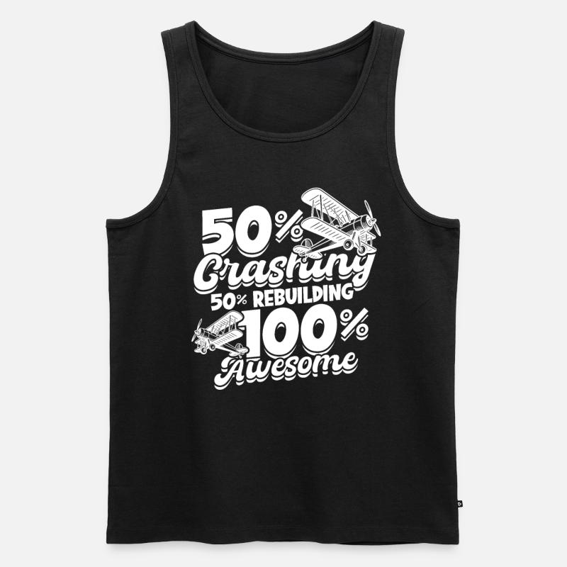 Modellflugzeug Modellflieger - Männer Premium Bio Tank Top - Schwarz
