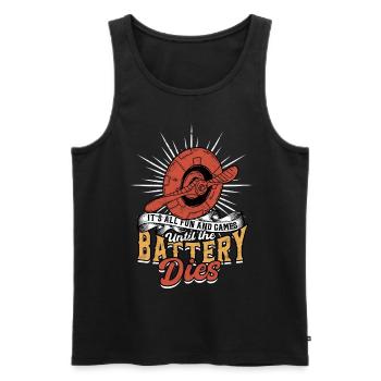 Model Airplane Model Airplane - Men's Premium Organic Tank Top - black - Front - AI Model Male 178 light (178cm)