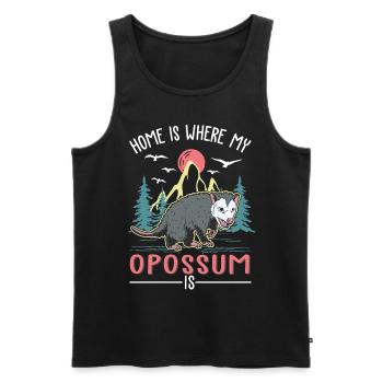 Zuhause is wo mein Opossum ist Possum - Männer Premium Bio Tank Top - Schwarz - Vorne - Michal (187cm)