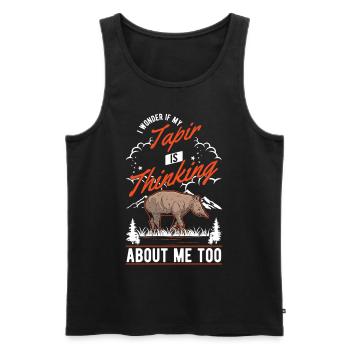 Tapir cadeau Tapir des plaines Tapirdae Tapir - Débardeur bio Premium Homme - noir - Devant - Michal (187cm)