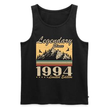 Legendary Since 1994 Vintage Vintage Birthday - Men's Premium Organic Tank Top - black - Front - AI Model Male 178 light (178cm)