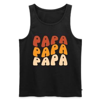 Vintage Dad - Men's Premium Organic Tank Top - black - Front - Michal (187cm)