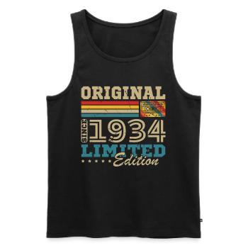 Original geboren 1934 Jahrgang Geburtstagsgeschenk - Männer Premium Bio Tank Top - Schwarz - Vorne - Michal (187cm)