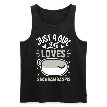Fish Meme - Men's Premium Organic Tank Top - black - Front - AI Model Male 178 light (178cm)