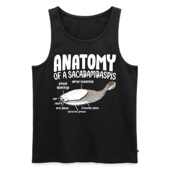 Fish Meme - Men's Premium Organic Tank Top - black - Front - AI Model Male 178 light (178cm)