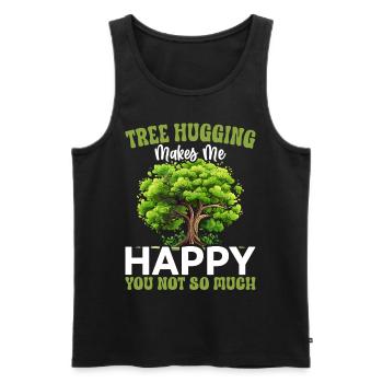 Tree conservationists and environmentalists - Men's Premium Organic Tank Top - black - Front - AI Model Male 178 light (178cm)